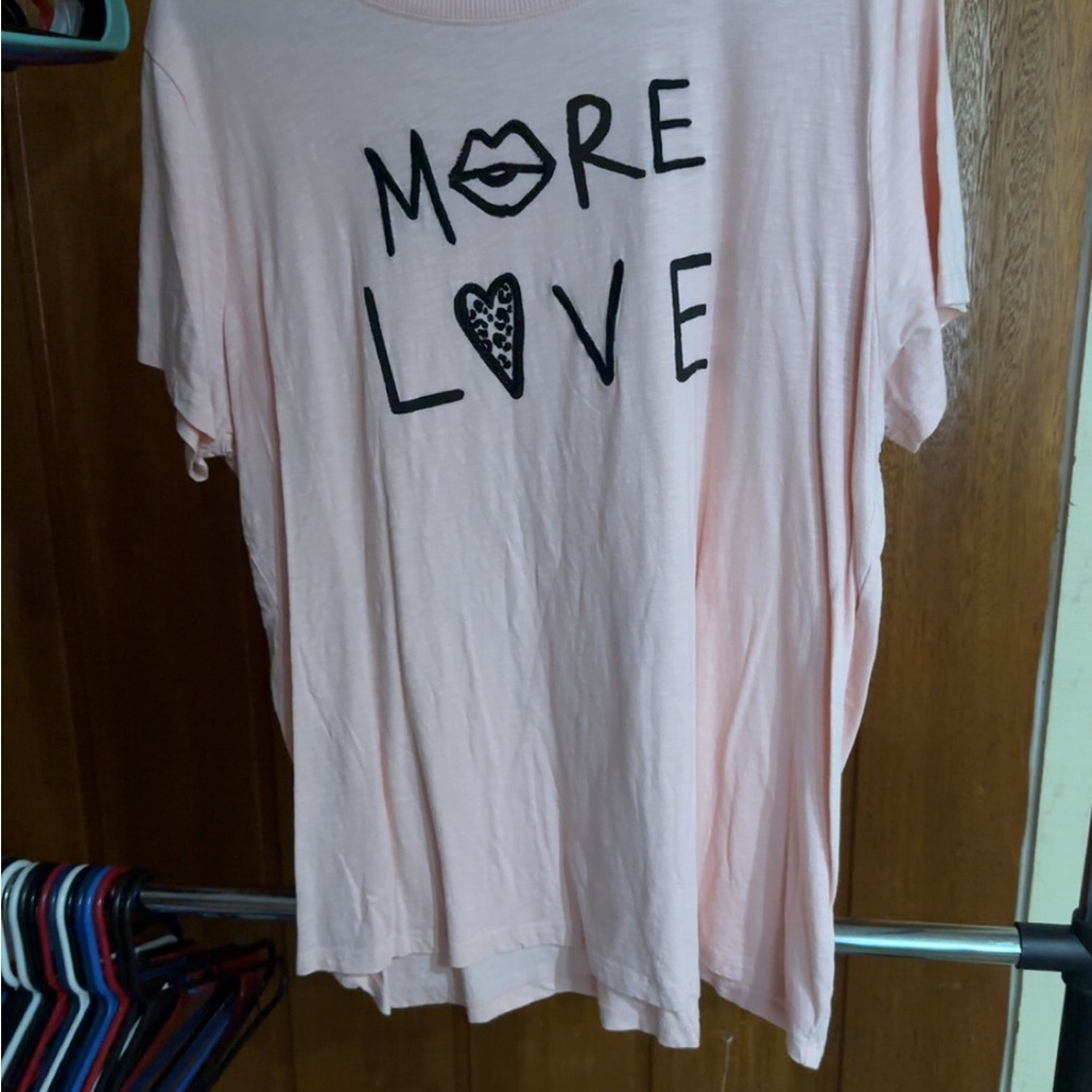Torrid Pink 'More Love' Short Sleeve Tee